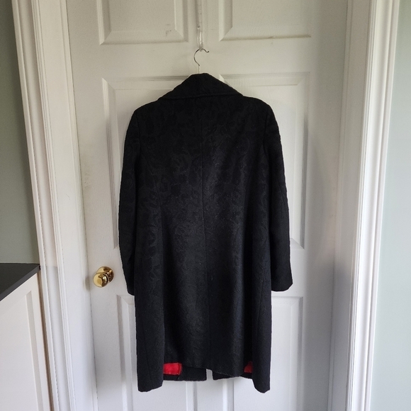 Cleo black wool blend classic coat ladies size large - Picture 6 of 10